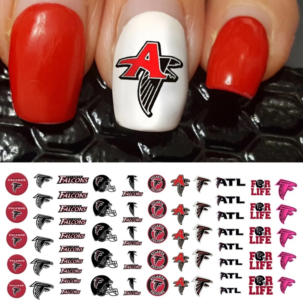 💌BO/GO$6 Atlanta Falcons Transfer Nail Decals NFL